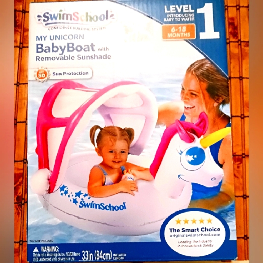My Unicorn Baby Boat with Removable Sunshade - Level 1 Introducing to Water